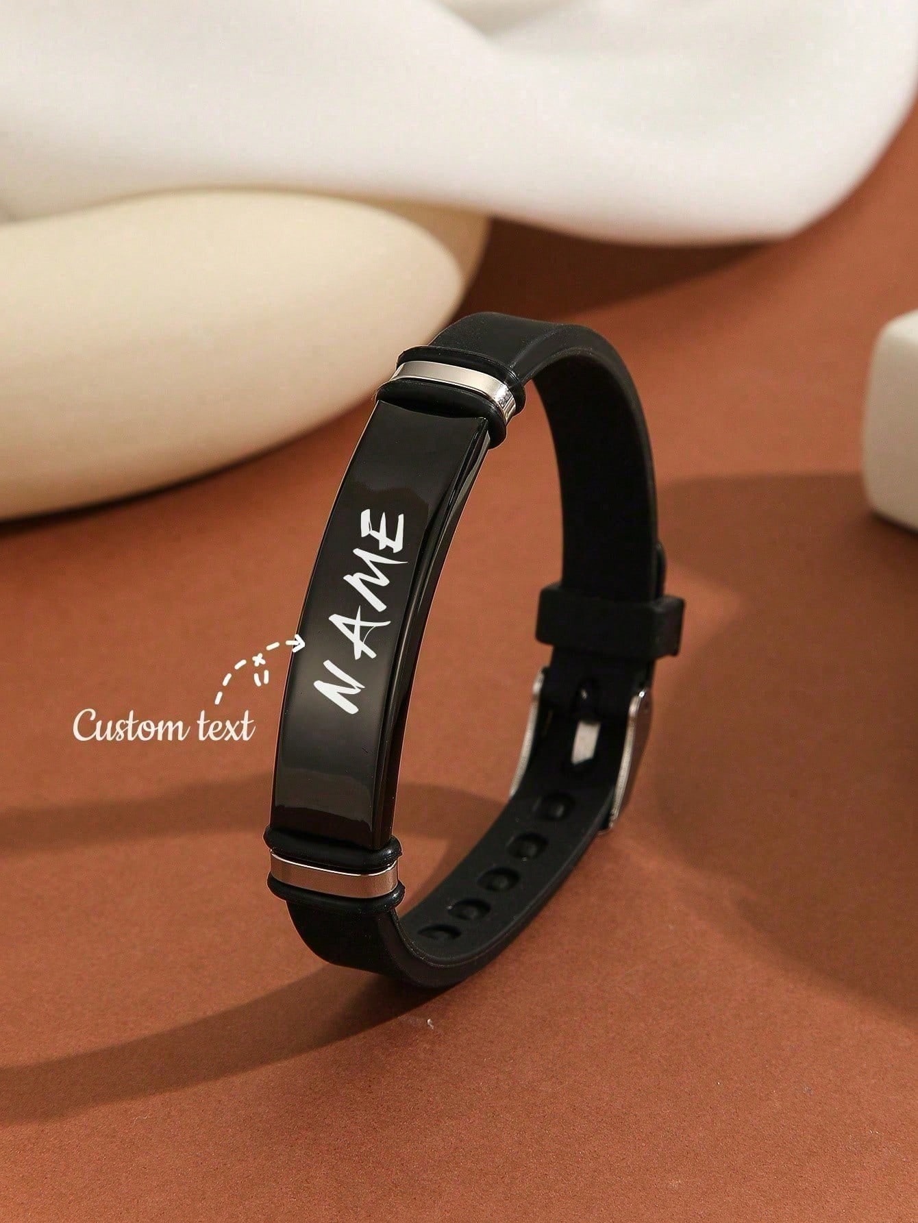 Custom Name Silicone Bracelet - Fashion Stainless Steel Bracelet